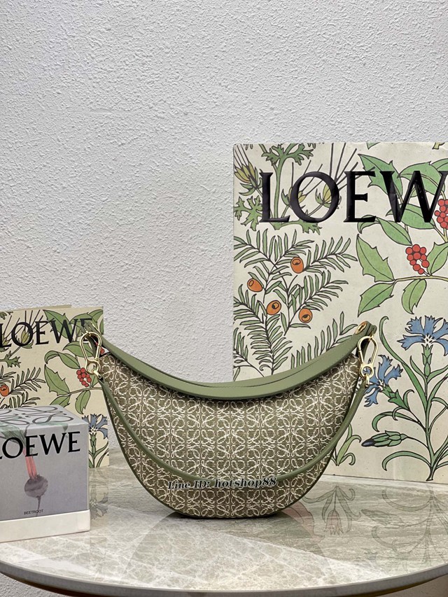 Loewe專櫃同步2022最新款Luna半月形Hobo手袋 羅意威小號月亮包 型號10193 lyw1445